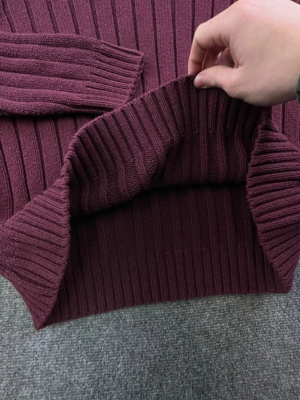 Polo Ralph Lauren Sweater Mens Pony Logo Adult XL Maroon Red Cotton